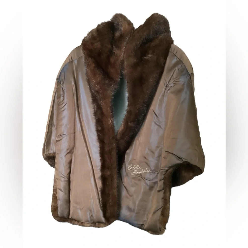 ❣️Custom Made❣️Mink Stole Shawl Wrap Collar M